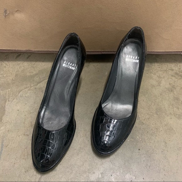 *WORN ONCE* Stuart Weitzman Patent Croc Heels - Picture 12 of 12